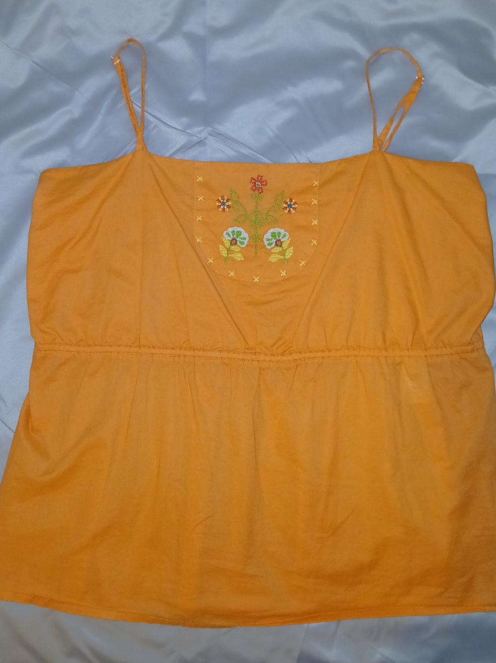 Joe Boxer Orange Embroidered Camisole 2X